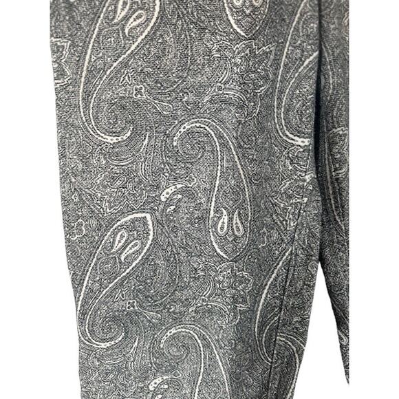 Kate Hill Gray Abstract Paisley Cotton Blend Dress Pants Women Sz 6 - Picture 5 of 10